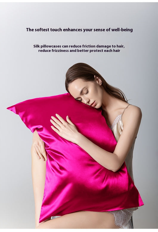 Funda de Almohada de Seda Doble Cara - Color Liso Individual - Image 23