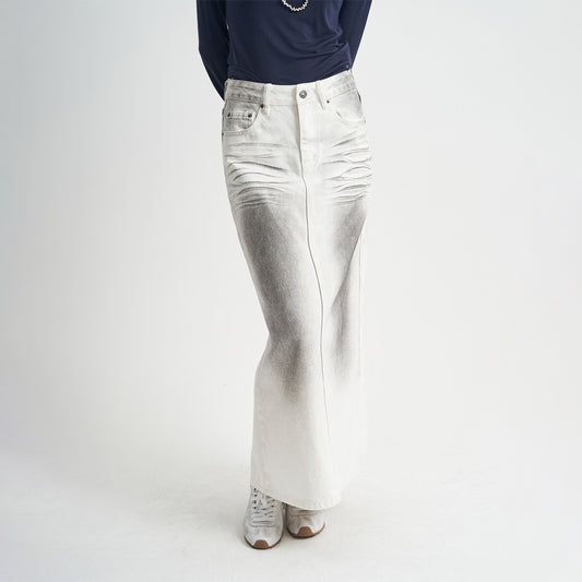 Falda Denim Lavada Estilo Otoño