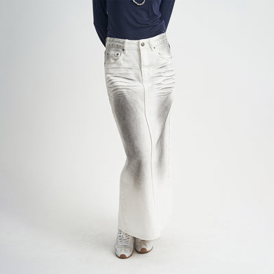 Falda Denim Lavada Estilo Otoño