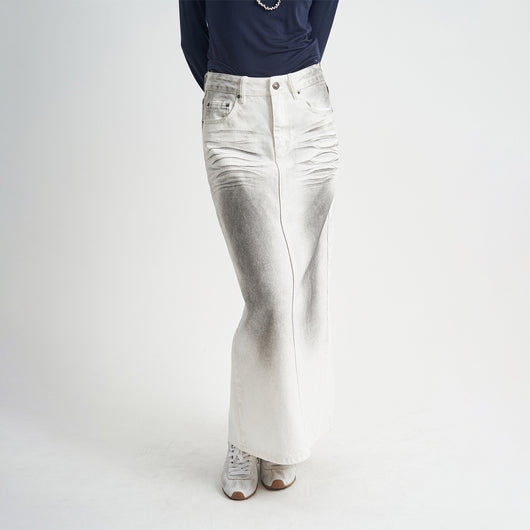 Falda Denim Lavada Estilo Otoño
