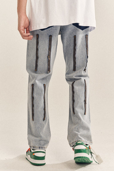 Pantalones Vaqueros Rectos para Hombre con Cierre - Image 14