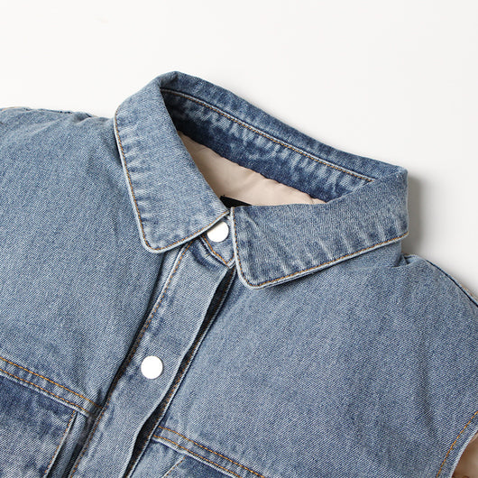 Chaleco Denim Casual para Mujer con Costuras Decorativas - Image 11