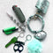 Set de Accesorios de Lana: Pulsera, Llavero y Bolsa Tejida
