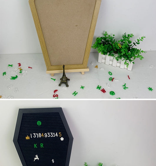 Pizarra Decorativa de Fieltro y Madera para Mensajes y Fotografía - Image 16