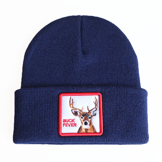 Gorro de Lana Tejido con Bordados de Animales para Invierno - Image 5