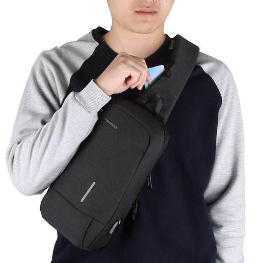 Bolsa Mensajero para Hombre con Carga USB Estilo Coreano - Image 4