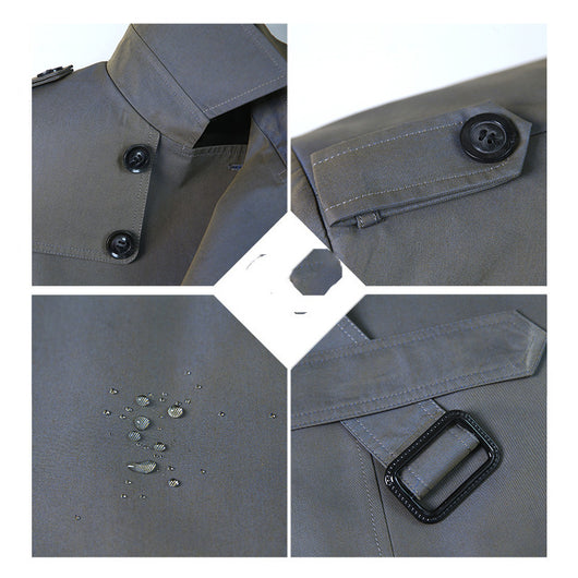 Abrigo Elegante Coreano Estilo Británico para Hombre - Image 8