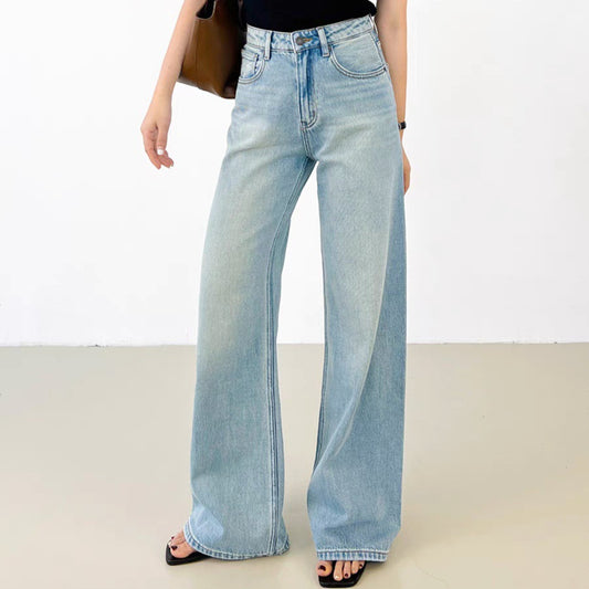 Jeans Rectos Holgados Efecto Vintage para Mujer