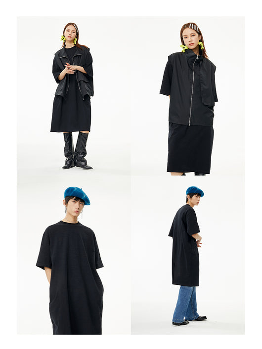 Remera Larga Tipo Falda Oversize de Algodón Slub - Image 9