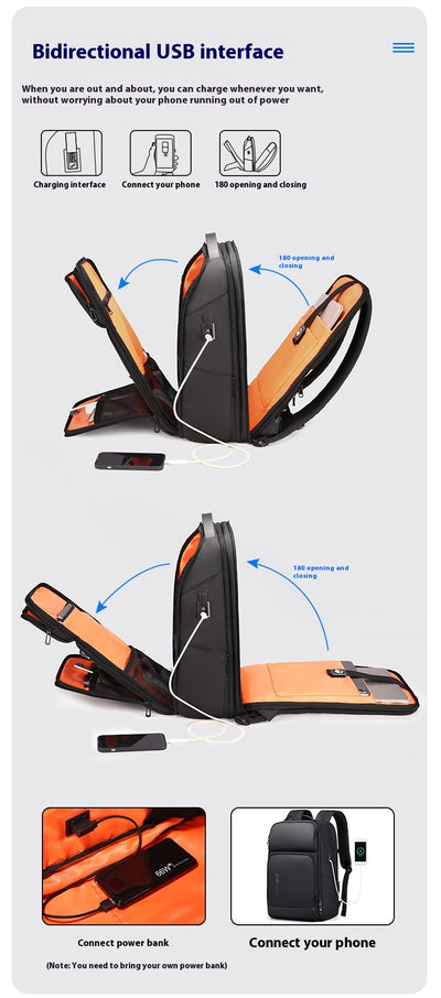 Mochila Ejecutiva de Gran Capacidad Multifuncional para Negocios - Image 9
