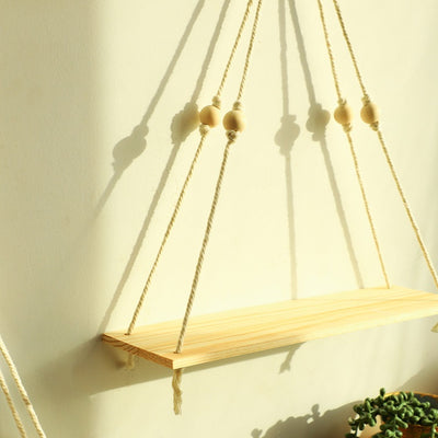 Repisa de Pared Tejida en Algodón con Base de Madera Natural - Image 11