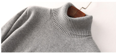 Suéter de Cuello Alto en Cachemira para Hombre - Otoño Invierno - Image 14