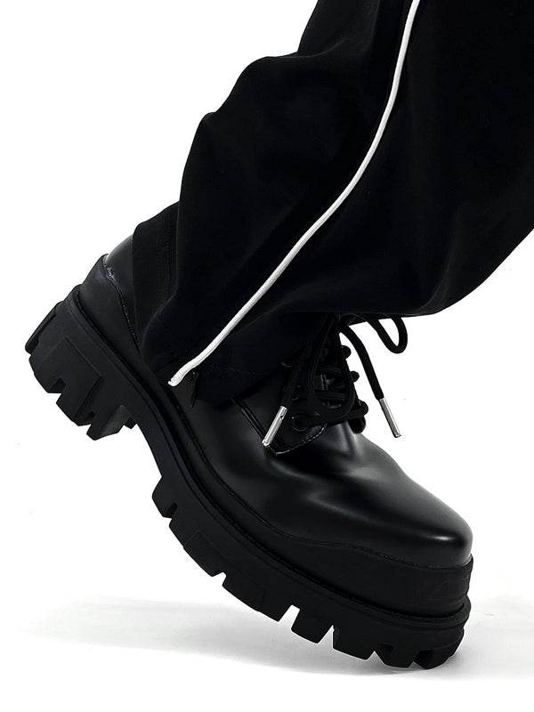 Zapatos Formales de Cuero Elevados para Hombre, Suela Gruesa Estilo Británico