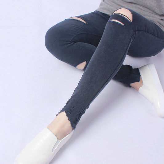 Leggings Rotos Estilo Coreano