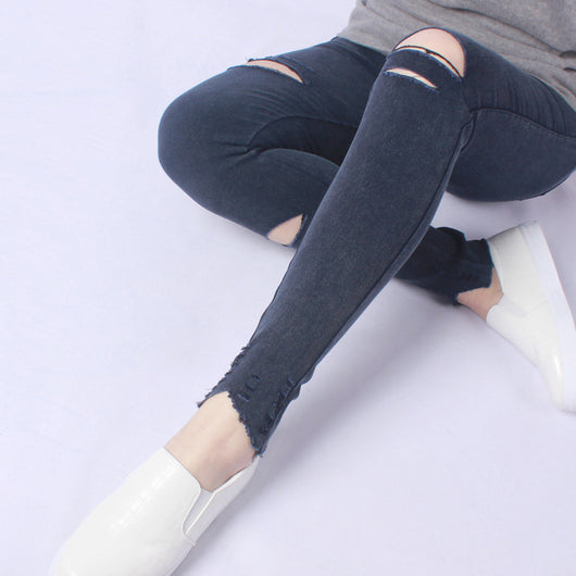 Leggings Rotos Estilo Coreano