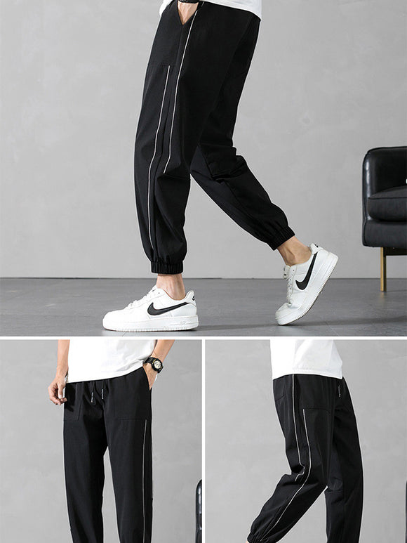 Pantalones Deportivos de Seda Helada - Capris Ajustados de 9 Puntos