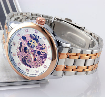 Reloj Mecánico Automático Luminoso de Acero Inoxidable con Diseño Hueco - Image 3