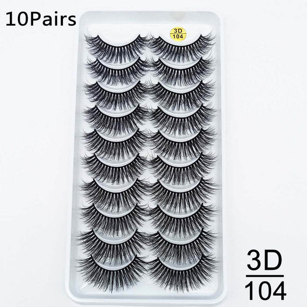 Set de 10 Pares de Pestañas Postizas Premium