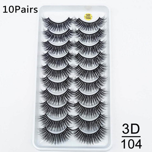 Set de 10 Pares de Pestañas Postizas Premium