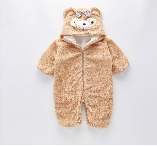 Pijama Enterizo de Terciopelo para Bebé - Comodidad Suave para el Hogar - Image 4