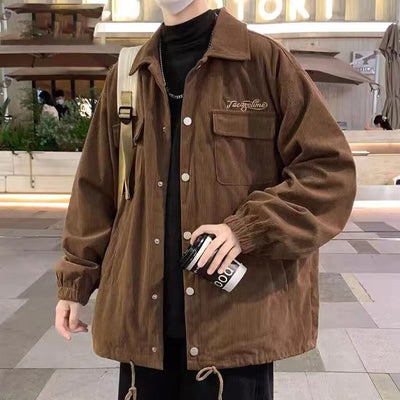 Chaqueta de Pana Retro Estilo Americano para Hombre - Image 7