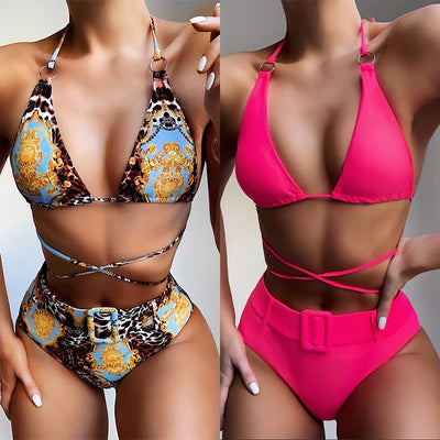 Bikini Halter Estampado