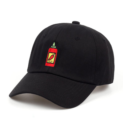 Gorra de béisbol con bordado de botella de salsa picante - Image 5