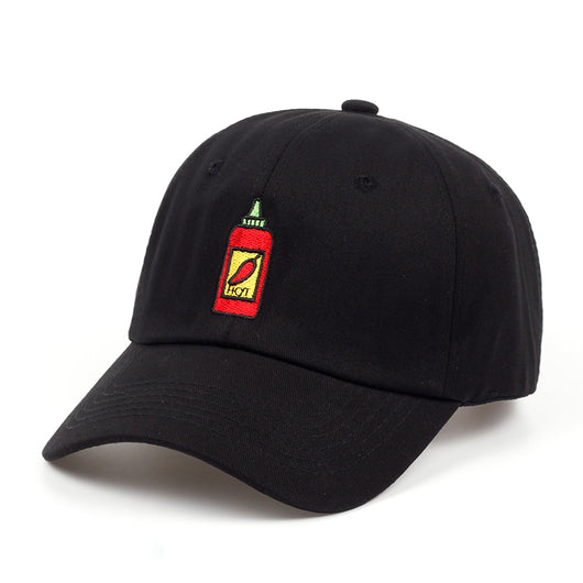 Gorra de béisbol con bordado de botella de salsa picante - Image 5