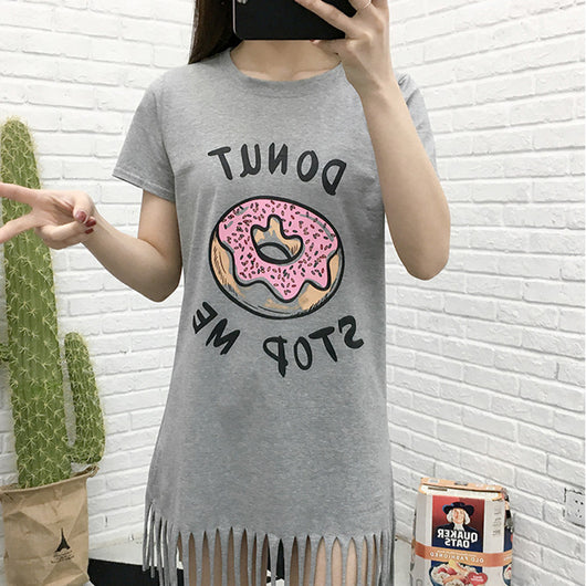 Vestido con Flecos y Estampado de Donas - Image 3