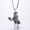 Colar Masculino Aço Inoxidável 316L Cachorro Touro Destaque Aço Francês Cor
