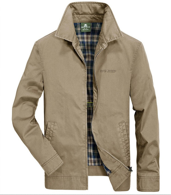 Chaqueta de Algodón para Hombre con Cuello Tipo Solapa