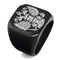 Stainless steel men's ring Gun Negro 10 number