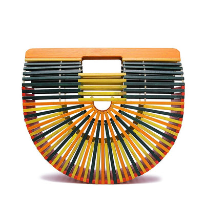 Bolsa Tejida de Bambú Artesanal para Mujer