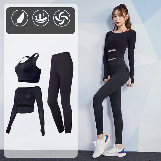 Conjunto Deportivo de 3 Piezas Ajustado de Secado Rápido para Running - Image 2