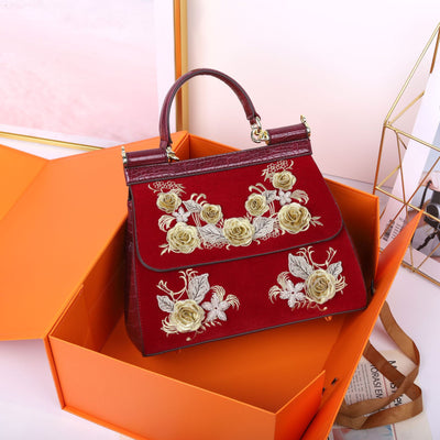 Bolso Bandolera Floral Bordado para Mujer - Image 6