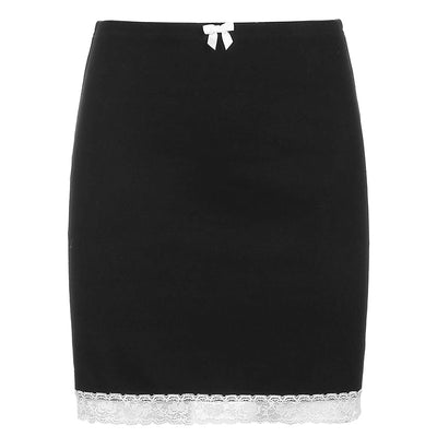 Falda Corta A-Línea con Encaje Elástico y Cintura Envolvente para Mujer - Image 23