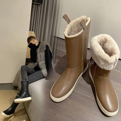 Botas de Nieve para Mujer con Forro de Peluche - Caña Media - Image 3