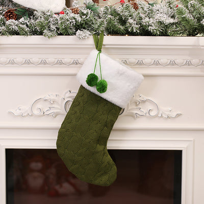 Calcetines de Lana Tejidos a Rayas para Navidad - Image 5