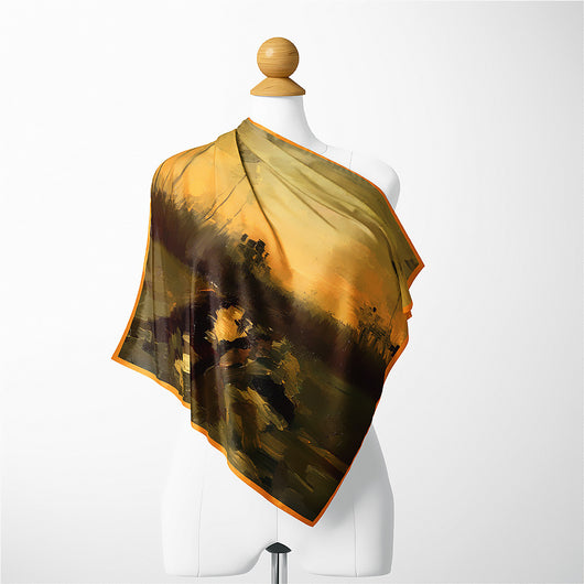 Pañuelo de Seda Twill con Amarre Elegante - Cuadrado Pequeño para Mujer - Image 12