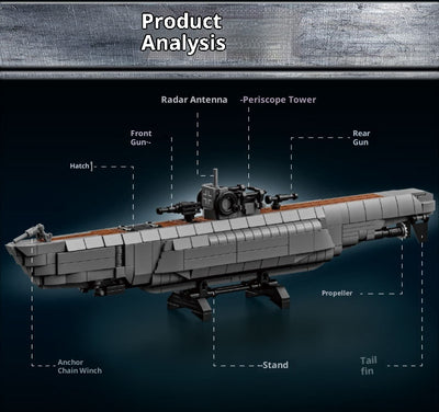 Bloques de Construcción Submarino Militar - Image 7