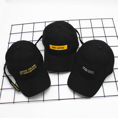 Gorra de Béisbol Estilo Coreano con Bordado de Letras y Visera Curva