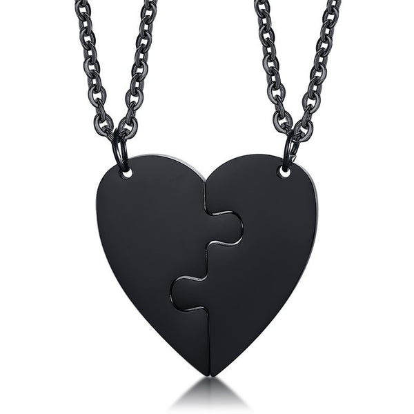 Dije de Amistad Corazón en Acero Titanio - Juego de Dos Piezas - Image 9