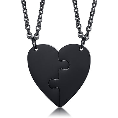 Dije de Amistad Corazón en Acero Titanio - Juego de Dos Piezas - Image 9