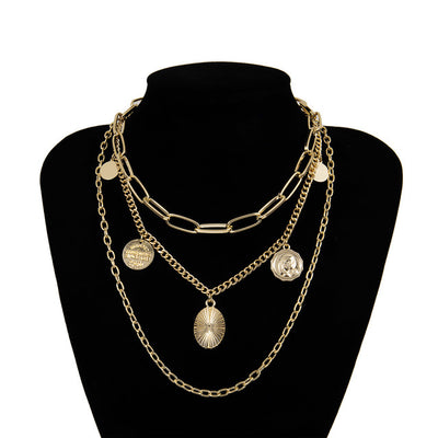 Collar Múltiple Hip Hop con Medallas Colgantes - Image 19