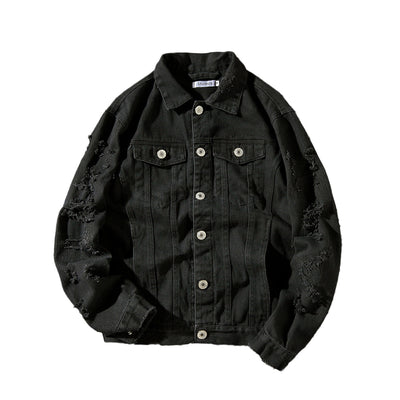 Chaqueta de Mezclilla Bordada Talla Grande para Hombre - Image 3