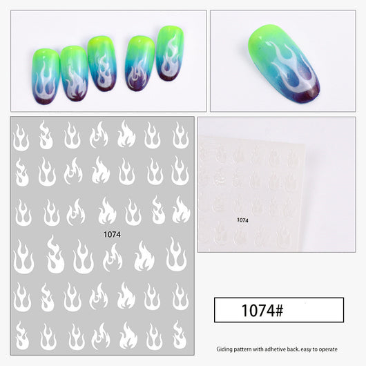 Adhesivo Decorativo para Uñas con Diseños Flama y Patrones - Image 18