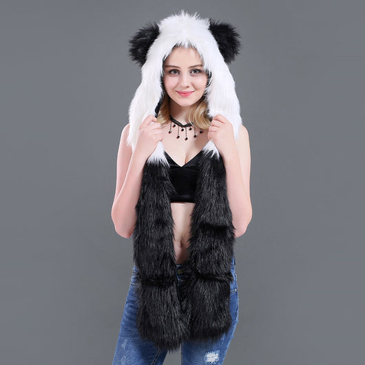 Gorro Infantil de Peluche con Bufanda y Guantes - Diseño de Dibujos Animados - Image 8