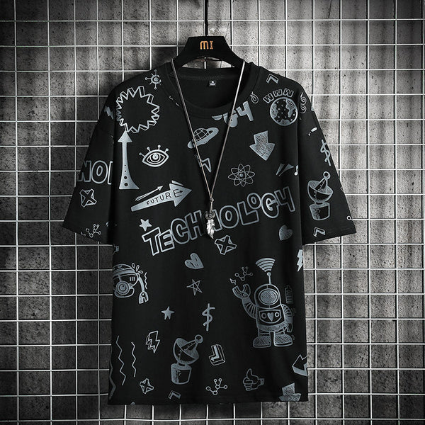 Playera Manga Corta Tendencia para Adolescentes