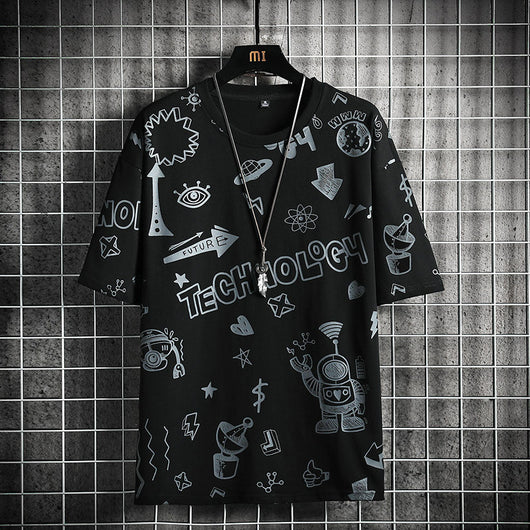Playera Manga Corta Tendencia para Adolescentes - Image 2
