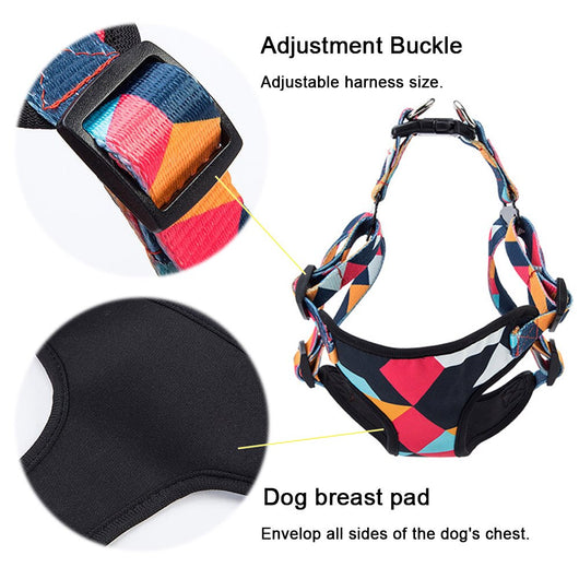 Arnés de pecho para perros con cuerda de tracción - Image 3